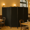 Parawan 6-częściowy czarny, ściana działowa 300x180cm