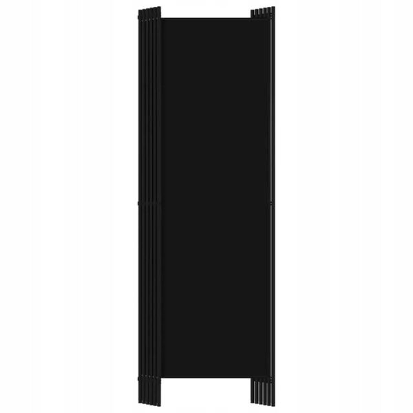 Parawan 6-częściowy czarny, ściana działowa 300x180cm