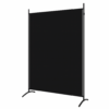Czarny parawan jednodziałowy, 175x180 cm