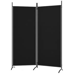 Parawan czarny 2-częściowy 175x180cm