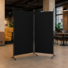 Parawan czarny 2-częściowy 175x180cm