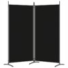 Parawan czarny 2-częściowy 175x180cm
