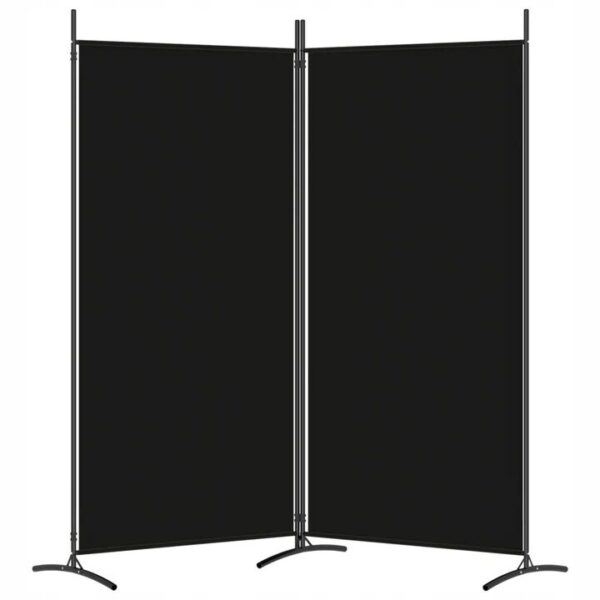 Parawan czarny 2-częściowy 175x180cm