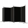 Parawan 5-częściowy czarny, składany 433x180cm