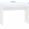Białe biurko 90x40x72cm, z płyty meblowej