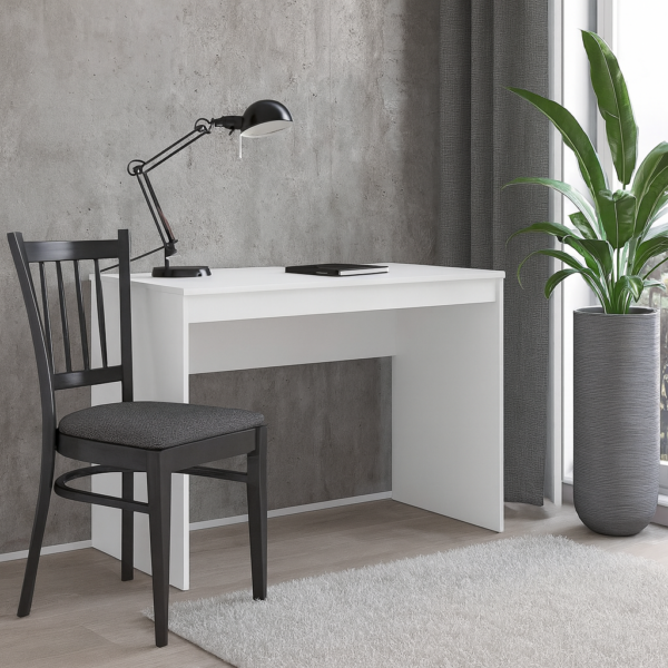 Białe biurko 90x40x72cm, z płyty meblowej
