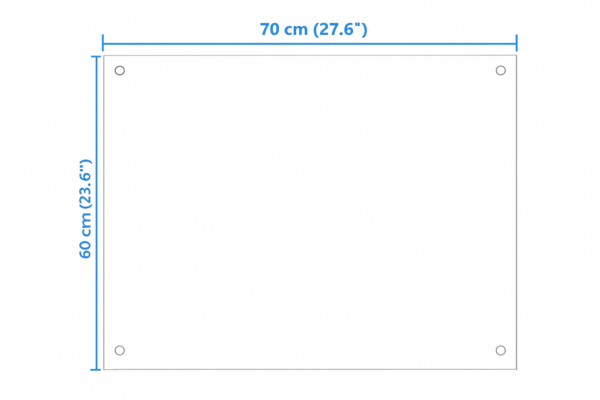 Osłona kuchenna szklana 70x60 cm, panel ochronny