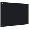 Czarny panel ochronny 70x50cm, osłona kuchenna