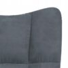 Fotel aksamitny ciemnoszary, 61x70x96,5 cm