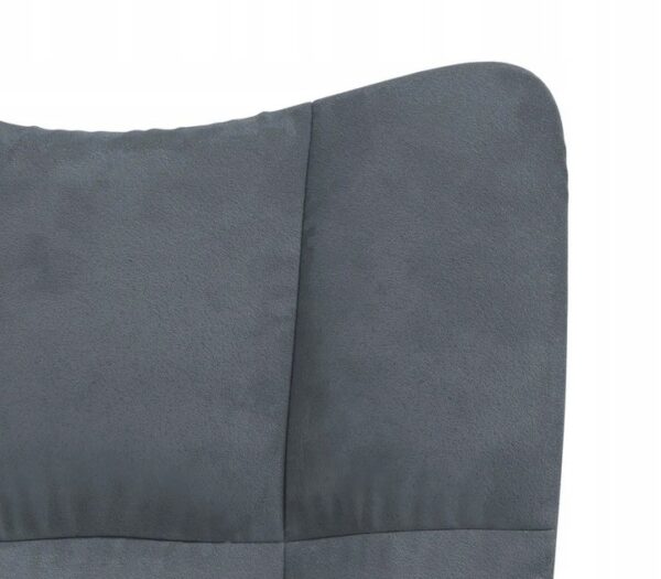 Fotel aksamitny ciemnoszary, 61x70x96,5 cm