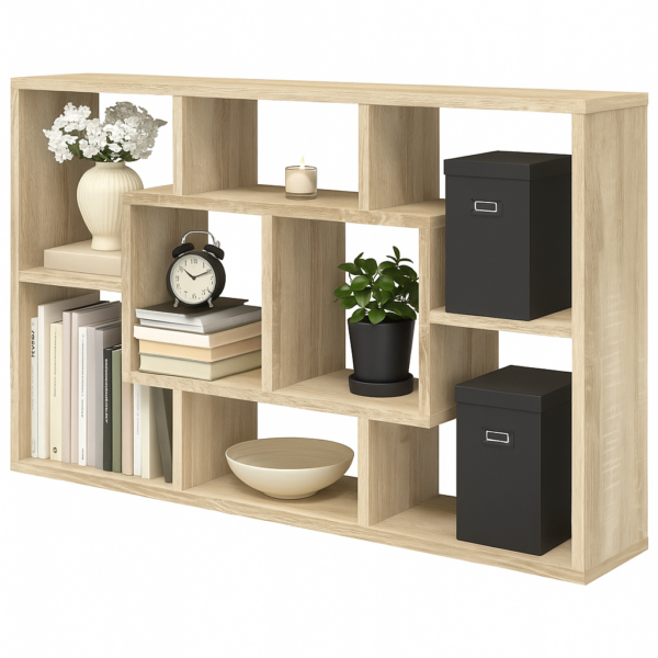 Regał wiszący dąb sonoma 85x16x52,5 cm, półka ścienna