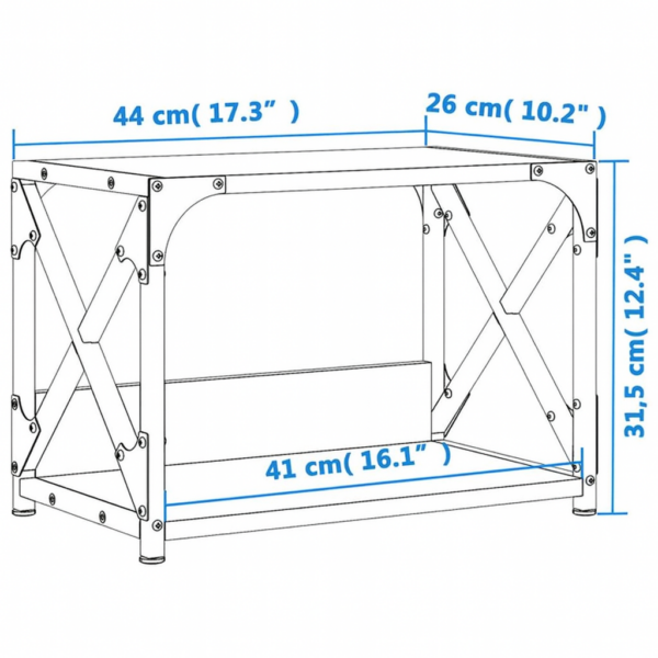 Stojak na drukarkę 2-poziomowy dąb sonoma
