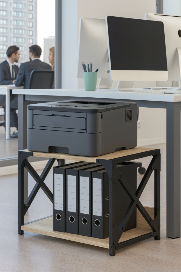 Stojak na drukarkę 2-poziomowy dąb sonoma