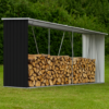 Wiata na drewno opałowe stalowa 330×84×152 cm