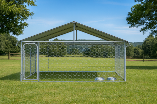 1764940193-1765200591-63107 Kojec dla psa stalowy z dachem 300×300×150 cm