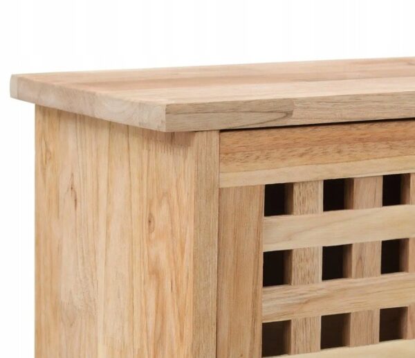 Szafka na buty, 3-komorowa, lite drewno, 55x20x104 cm